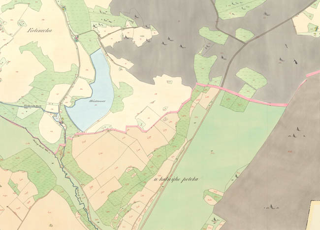 mapa-soutok Kalnho a haskho potoka